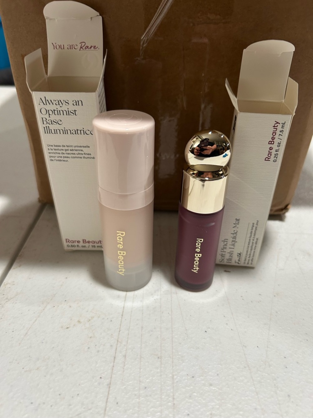 Rare Beauty Illuminating Primer & Faith Liquid Lip Stain Duo